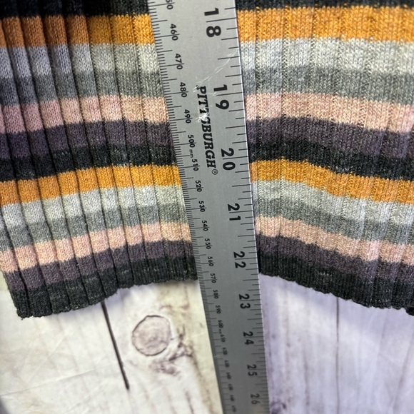 American Eagle Outfitters Striped Sweater - Gray, Pink, Yellow large - Picture 5 of 6